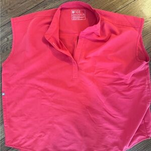 Figs Rafaela Neon Red Top